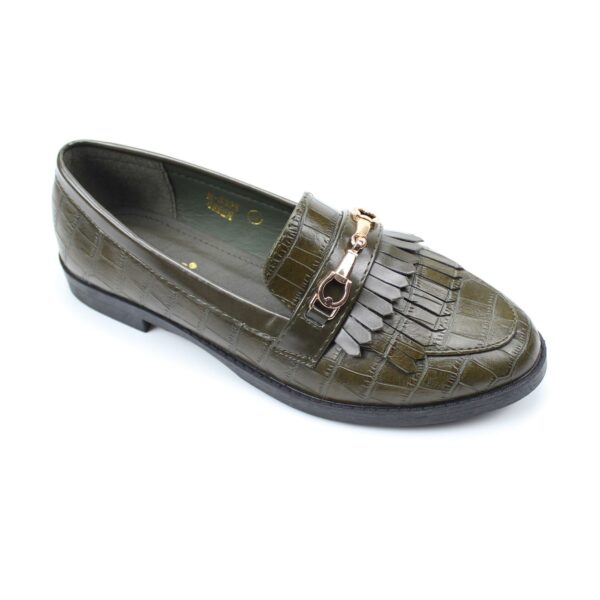 upper alligator pu derby style with TPR outsole fashion woman causal shoes - Image 2