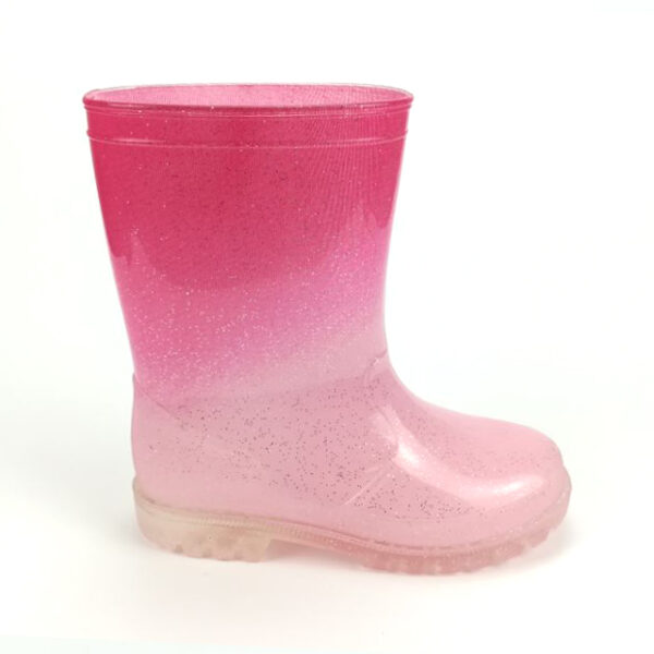 print rainbow transparent unisex half boot pvc rainboots - Image 3