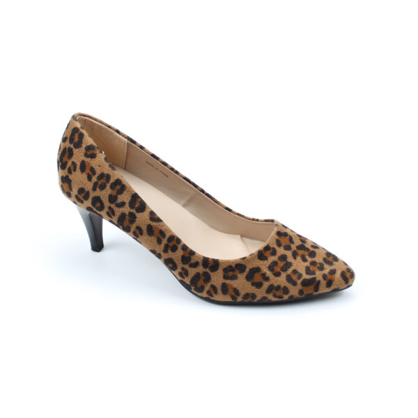 pump style with leopard print fashion heel woman shoes