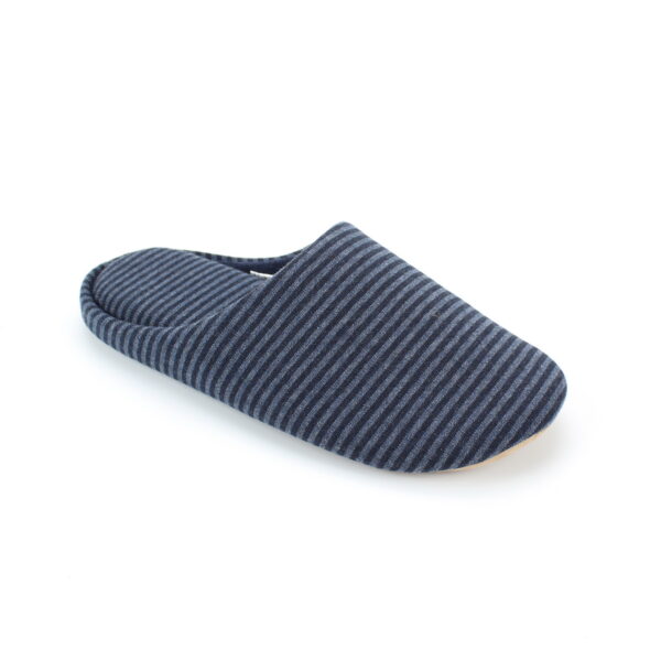 striped  home man microfiber outsole indoor slipper basic shoes