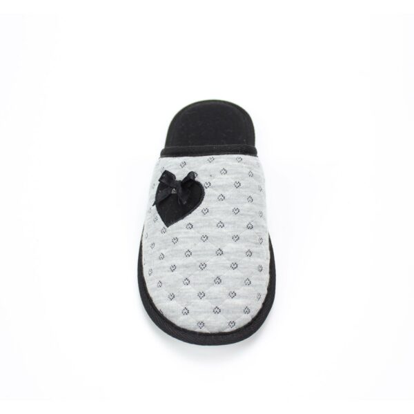 woven jersey with heart patch warm home woman TPR outsole indoor slipper - Image 2