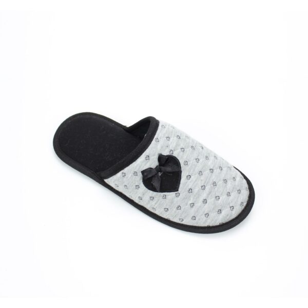 woven jersey with heart patch warm home woman TPR outsole indoor slipper - Image 5