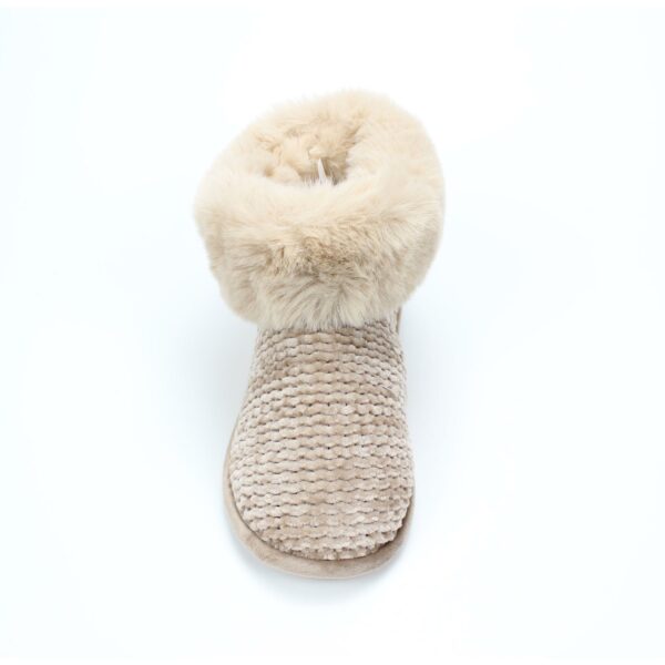 CHEAP Winter indoor BEIGE CASHMERE OFFICE /HOME SLIPPER BLING BLING BOOTS fluffy slippers - Image 2