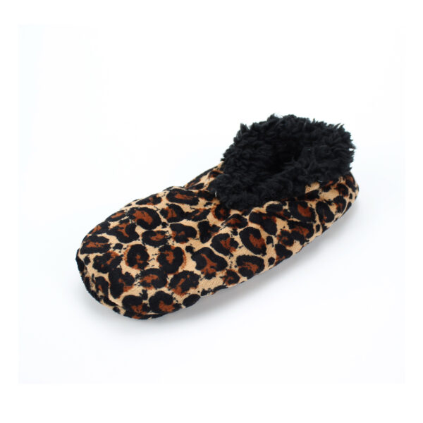 leopard print black lining pre-slippery outsole indoor slipper ballerina - Image 4