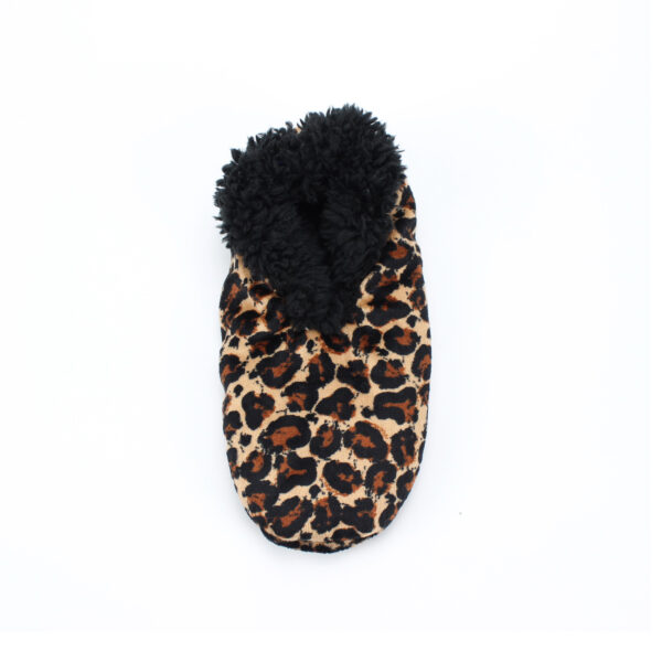 leopard print black lining pre-slippery outsole indoor slipper ballerina - Image 2