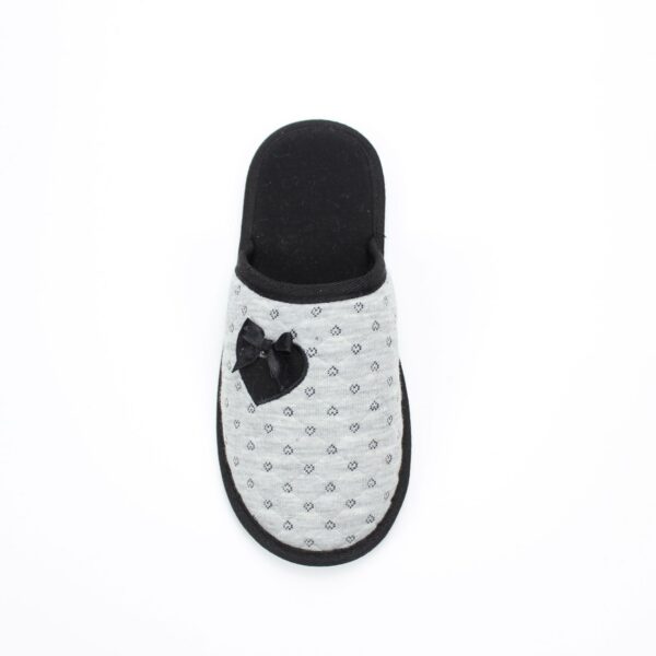 woven jersey with heart patch warm home woman TPR outsole indoor slipper - Image 6